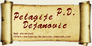 Pelagije Dejanović vizit kartica
